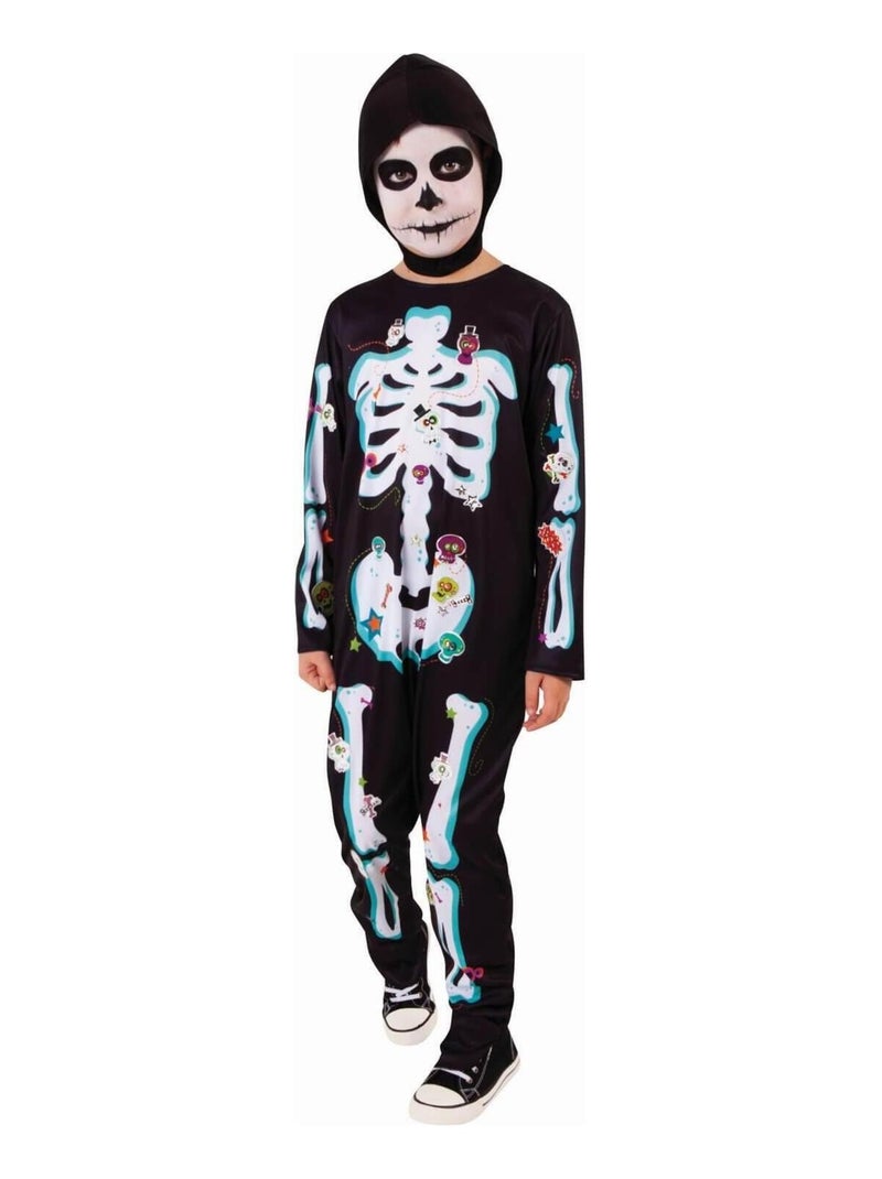 Déguisement Dia de los Muertos avec autocollants - Enfant N/A - Kiabi