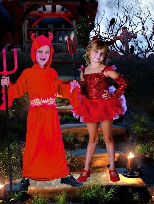 Meleager Déguisement Diable Femme, Costume Halloween Avec Cape