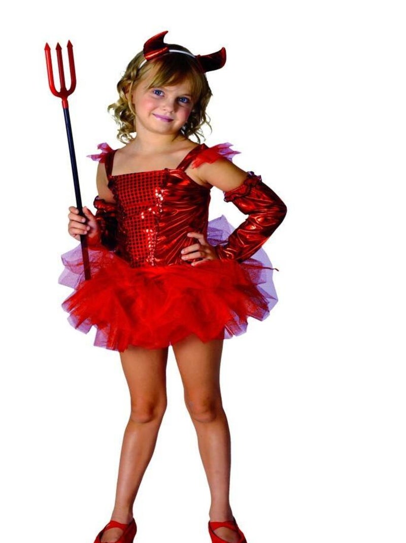 Déguisement Diablesse Tutu Halloween enfant Rouge - Kiabi