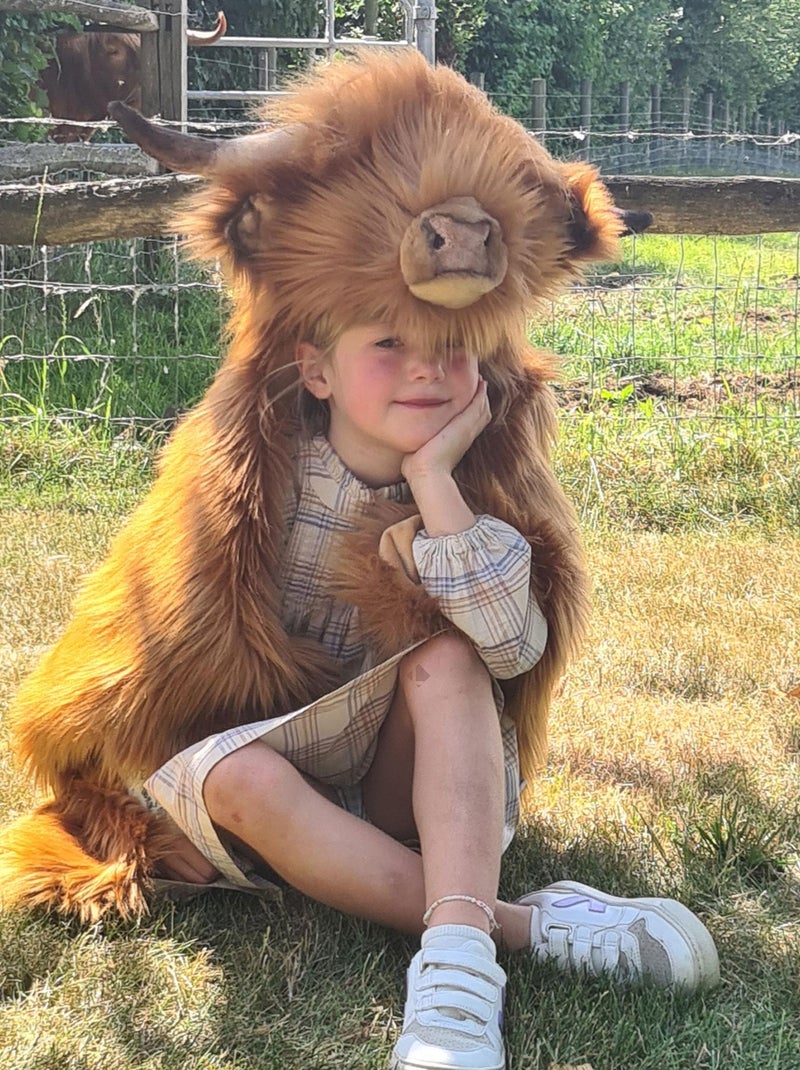 Déguisement en peluche pour enfant Basse-cour Vache Olivia Marron - Kiabi