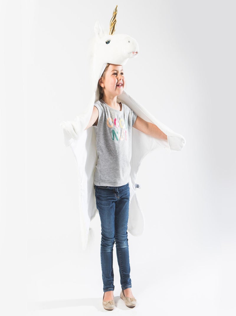 Déguisement en peluche pour enfant Fantastique Licorne Claire Blanc - Kiabi