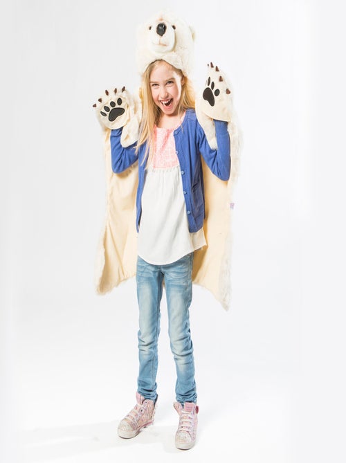 Déguisement en peluche pour enfant Polaire Ours Blanc Basile - Kiabi