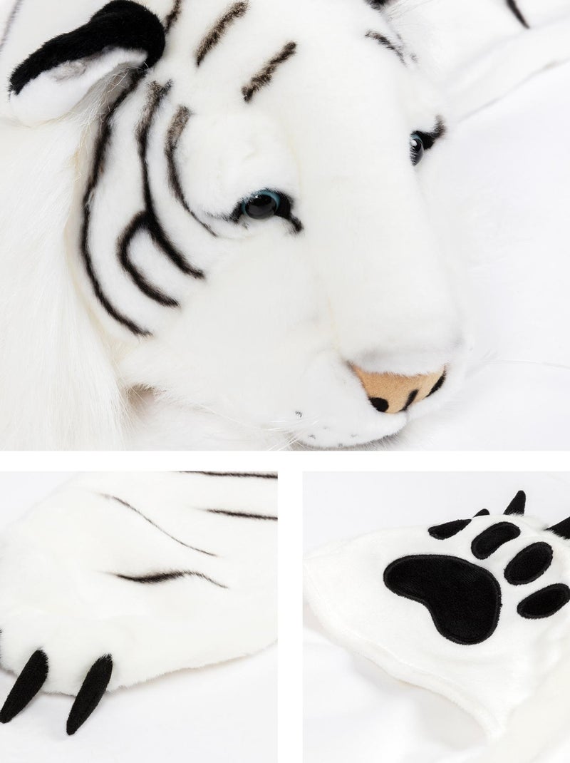 Déguisement en peluche pour enfant Savane Tigre Blanc Albert Blanc - Kiabi