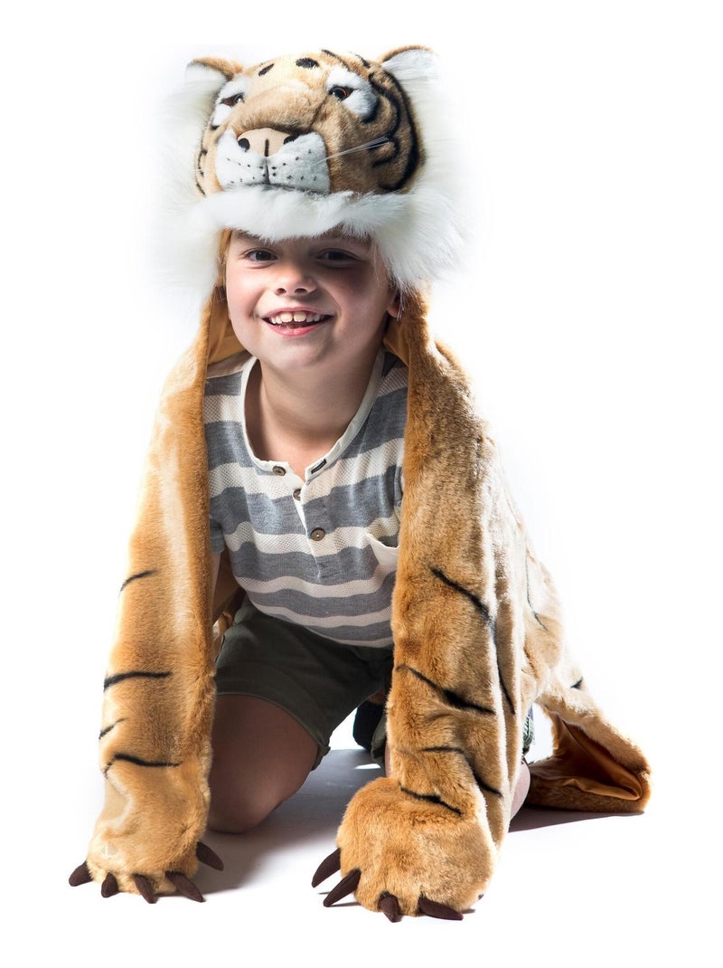 Déguisement en peluche pour enfant Savane Tigre Félix Marron - Kiabi