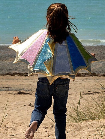 Déguisement enfant ailes de dragon multicolores Labay