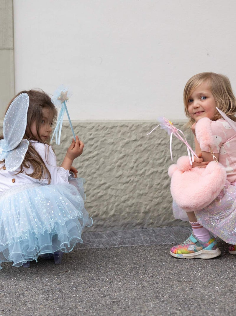 Déguisement enfant fée, jupe, ailes et baguette Great Pretenders Bleu - Kiabi