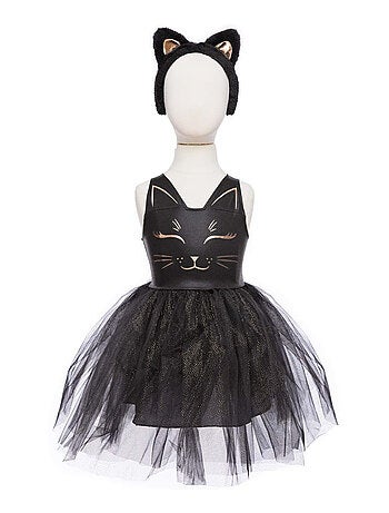 Déguisement enfant – Robe chat noir avec bandeau oreilles Great Pretenders