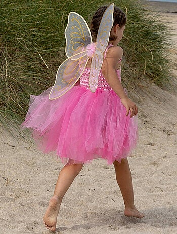 Déguisement enfant robe de fée Noa avec ailes dorées Labay