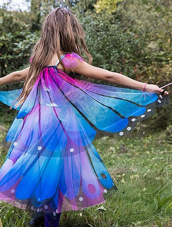 Déguisement enfant – Robe de fée papillon avec ailes et serre-tête Great Pretenders
