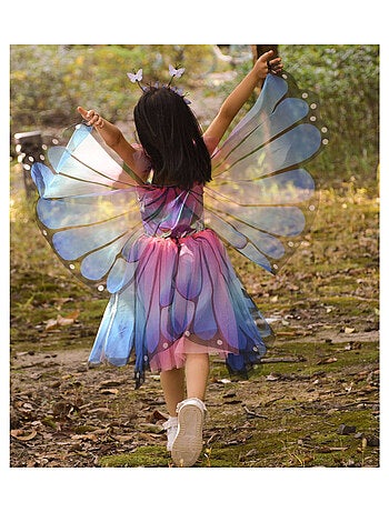 Déguisement enfant – Robe de fée papillon avec ailes et serre-tête Great Pretenders