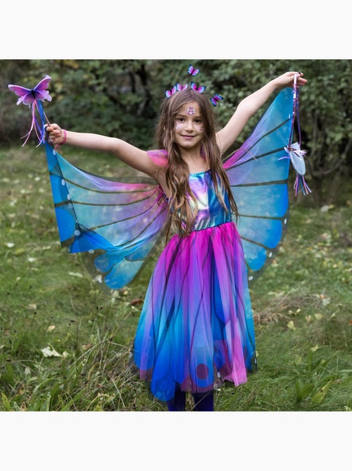 Déguisement enfant – Robe de fée papillon avec ailes et serre-tête Great Pretenders - Kiabi