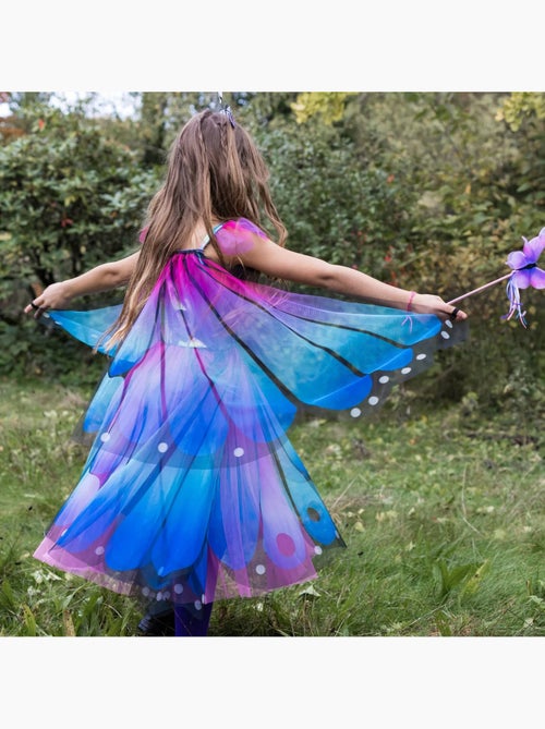 Déguisement enfant – Robe de fée papillon avec ailes et serre-tête Great Pretenders - Kiabi