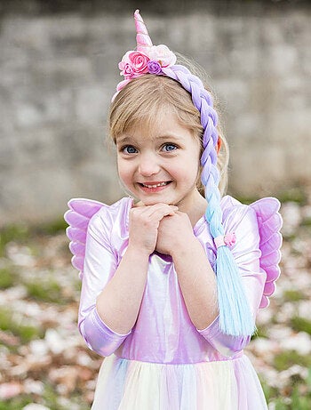 Déguisement enfant – Robe de princesse licorne avec ailes Great Pretenders
