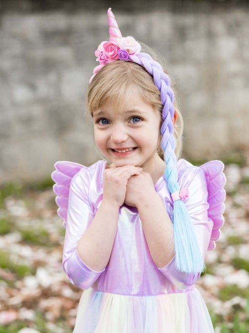 Déguisement enfant – Robe de princesse licorne avec ailes Great Pretenders - Kiabi