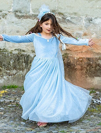 Déguisement enfant robe de princesse reine de glace en velours Great Pretenders