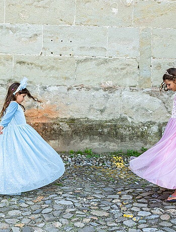Déguisement enfant robe de princesse reine de glace en velours Great Pretenders