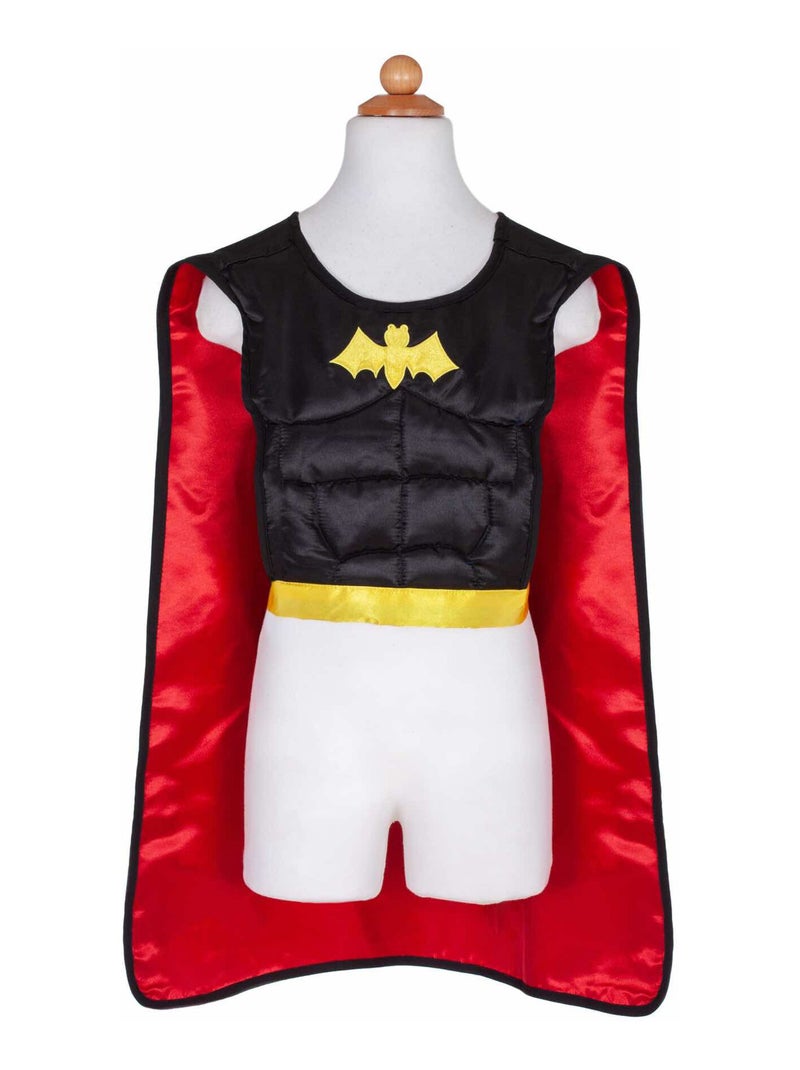 Déguisement enfant tunique réversible super-héros avec cape et masque Great Pretenders Noir - Kiabi