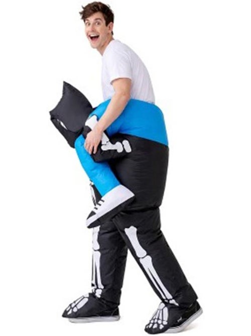 Déguisement gonflable avec effet porté sur les épaules d'un squelette pour adultes - Kiabi Déguisement gonflable avec effet porté sur les épaules d'un squelette pour adultes - Kiabi