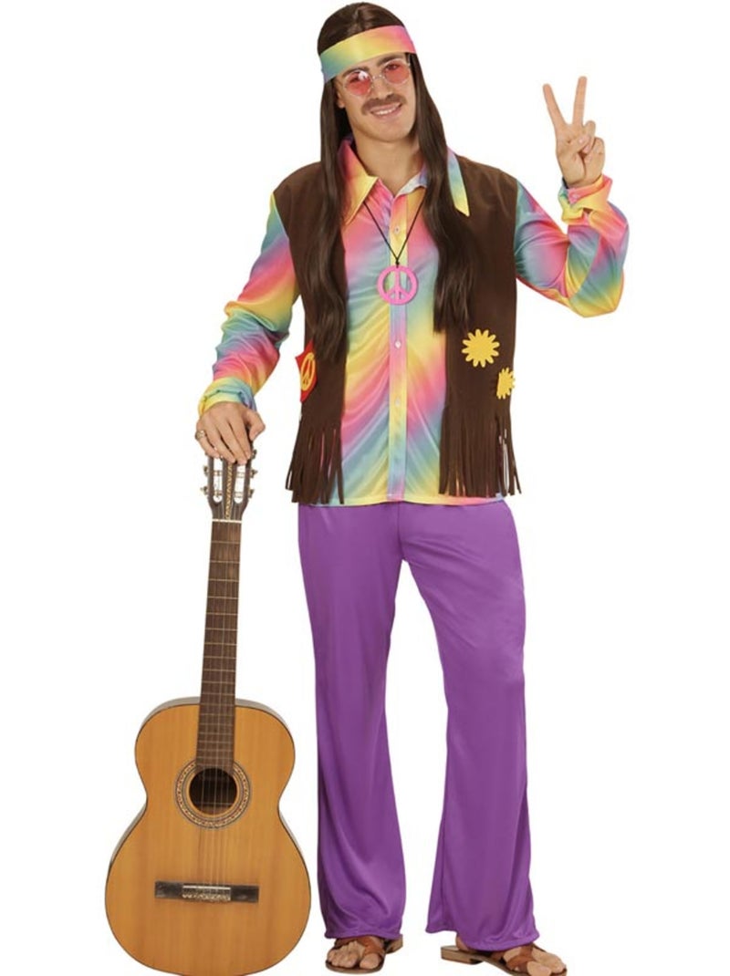 Déguisement Hippie - Homme Multicolore - Kiabi