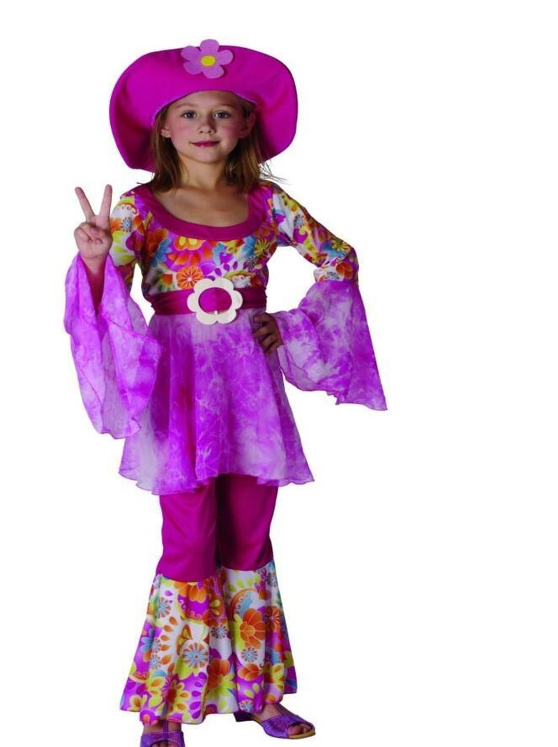 Déguisement Hippie Diva enfant Rose - Kiabi