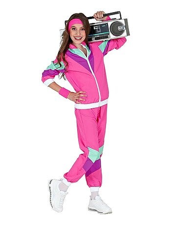 Déguisement jogging rose années 80 - Enfant