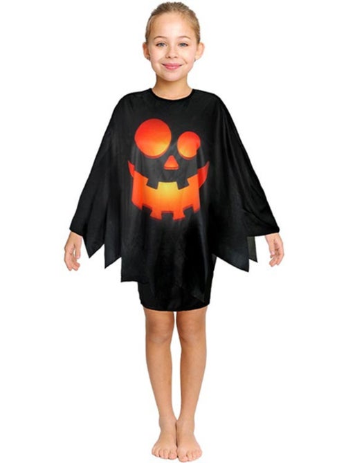Déguisement ou poncho citrouille joyeuse (65 cm) - Kiabi