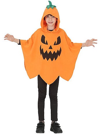 Déguisement ou poncho de citrouille maléfique