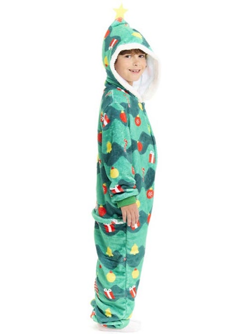 Déguisement ou pyjama sapin de Noël avec capuche - Kiabi