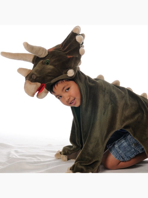 Déguisement peluche 3 en 1 Dinosaure Triceratops - Plaid, Déguisement et Tapis - Kiabi
