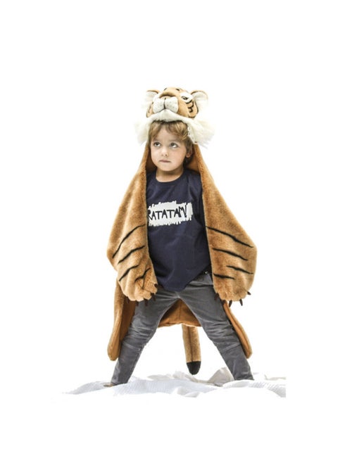 Déguisement peluche 3 en 1 Tigre - Plaid, Déguisement et Tapis - Kiabi