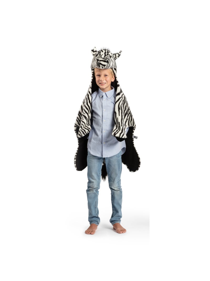 Déguisement peluche 3 en 1 zèbre - Plaid, Déguisement et Tapis Multicolore - Kiabi