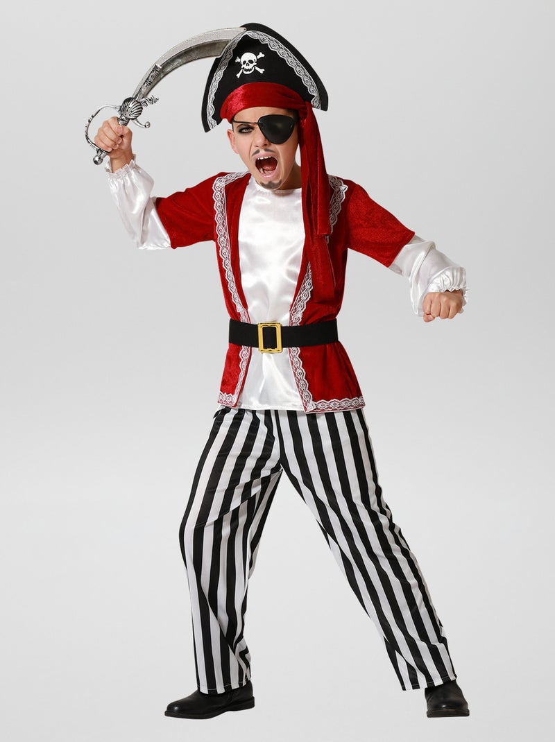 Déguisement 'Pirate' - 4 pièces Rouge - Kiabi