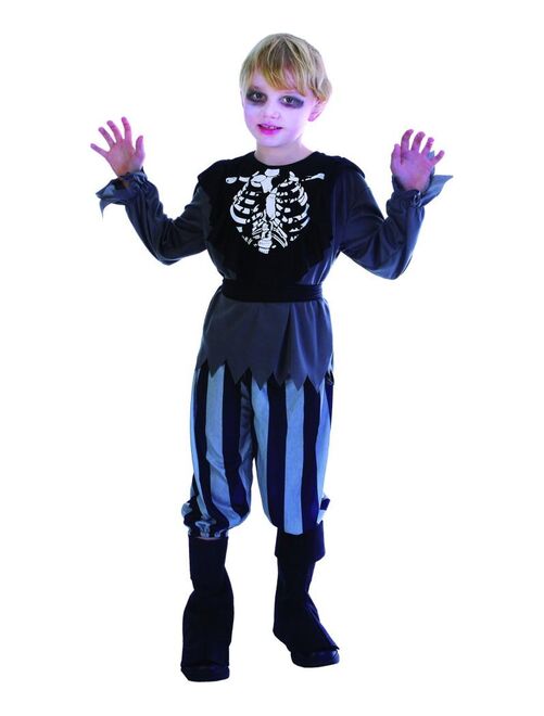 Déguisement Pirate rayé Squelette Halloween enfant - Kiabi