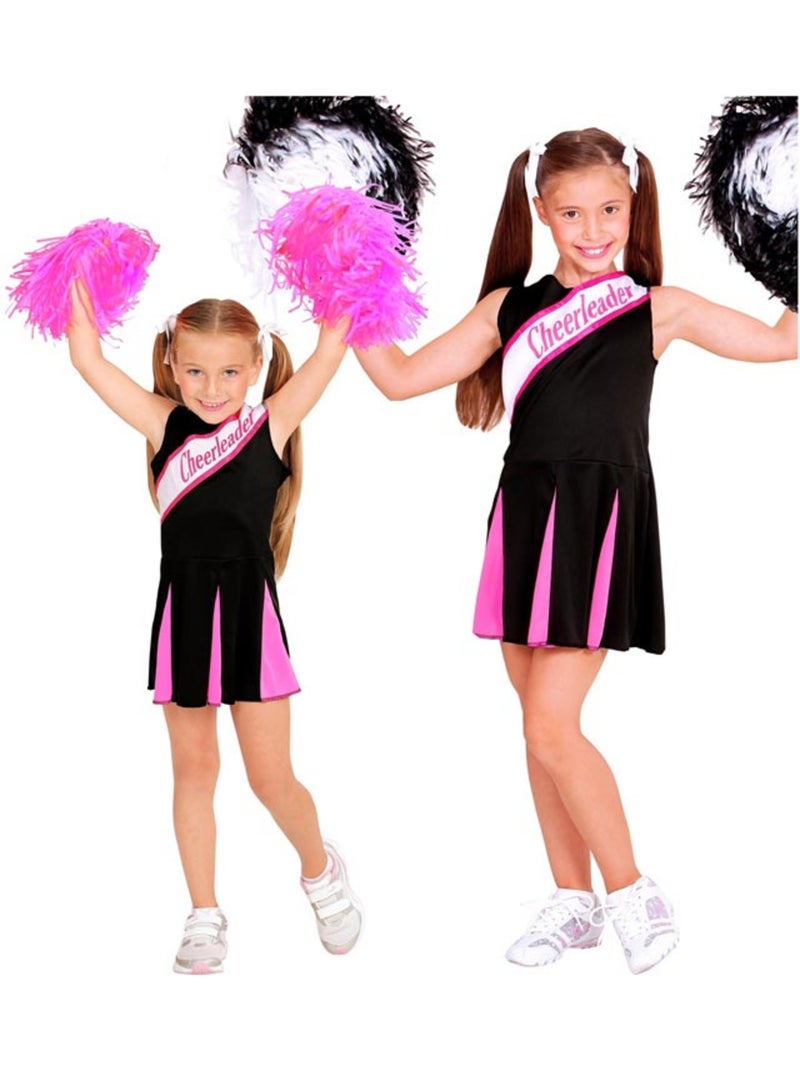 Déguisement Pom Pom Girl Noir et Rose - Fille Multicolore - Kiabi
