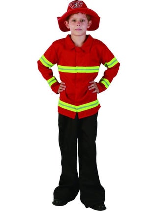 Déguisement Pompier rouge enfant
