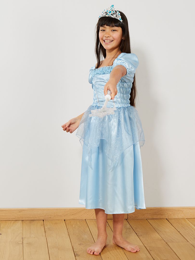 Déguisement robe de princesse bleu - Kiabi