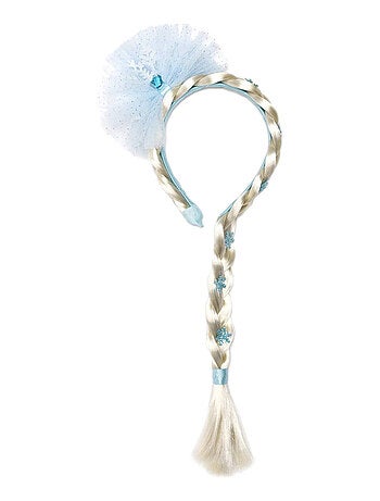 Déguisement serre-tête de la reine des glaces avec tresse Great Pretenders