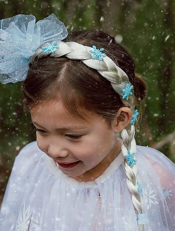 Déguisement serre-tête de la reine des glaces avec tresse Great Pretenders