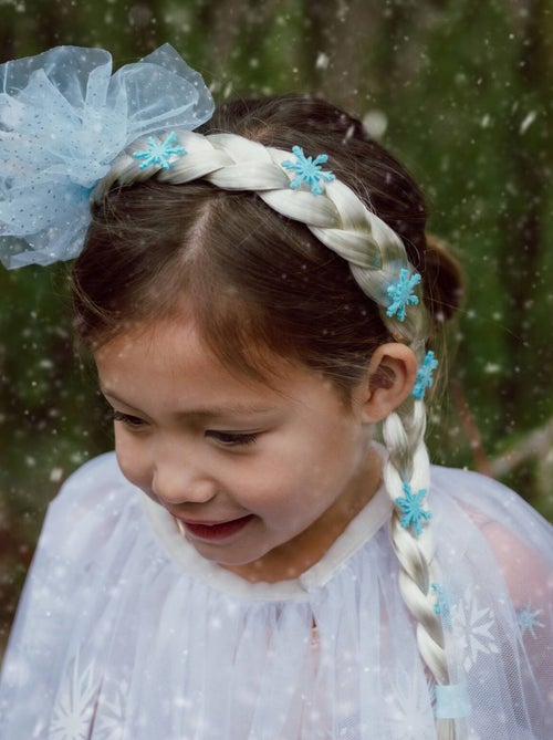 Déguisement serre-tête de la reine des glaces avec tresse Great Pretenders - Kiabi
