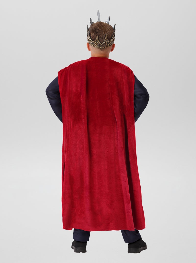 Déguisement style 'Roi médiéval' - 3 pièces Noir / rouge - Kiabi