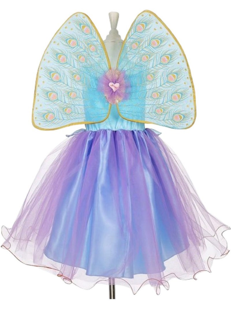 Deguisement tamara - robe + ailes de paon 8-10 ans - 128-140 cm Bleu - Kiabi