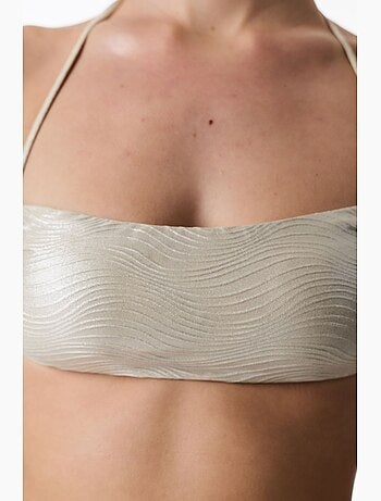 Deja haut de bikini bandeau scintillant penti