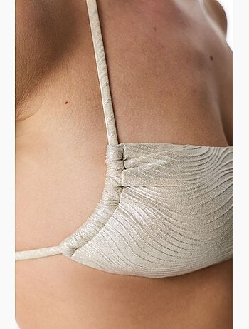 Deja haut de bikini bandeau scintillant penti