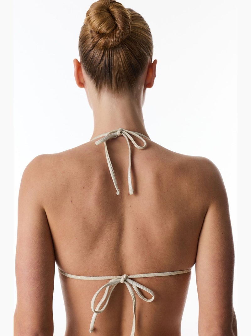 Deja haut de bikini bandeau scintillant penti Crème - Kiabi