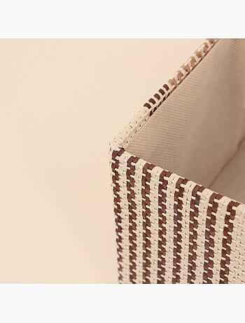Demi panier cube en tissage papier 31x31x15cm