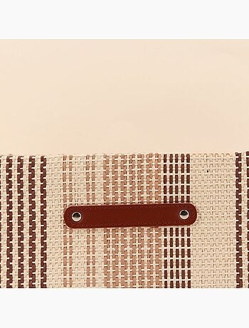 Demi panier cube en tissage papier 31x31x15cm