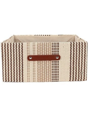 Demi panier cube en tissage papier 31x31x15cm