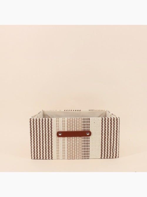 Demi panier cube en tissage papier 31x31x15cm - Kiabi