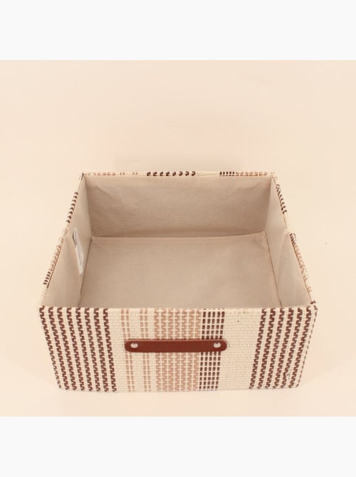 Demi panier cube en tissage papier 31x31x15cm - Kiabi