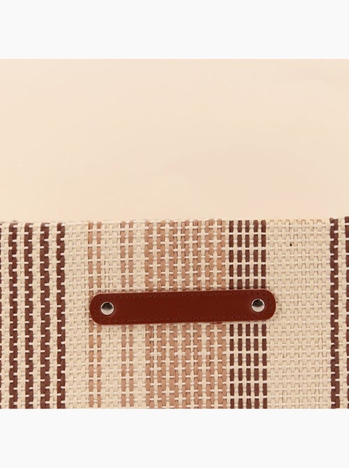 Demi panier cube en tissage papier 31x31x15cm - Kiabi